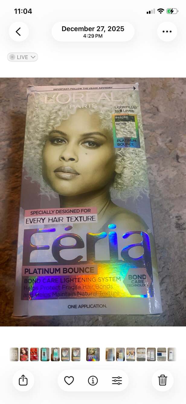 Loreal FERIA Platinum Bounce Bond Care Lightening System, Platinum Bounce